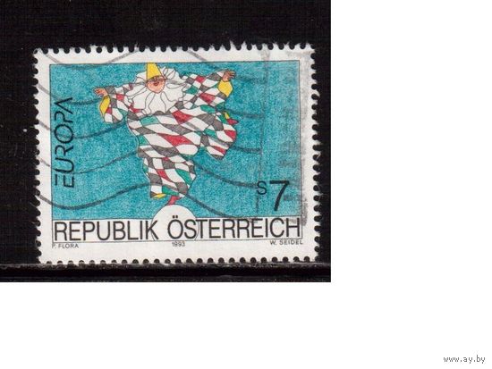 Австрия-1993,(Мих.2093) гаш., Искусство, Живопись, Цирк, Европа СЕРТ