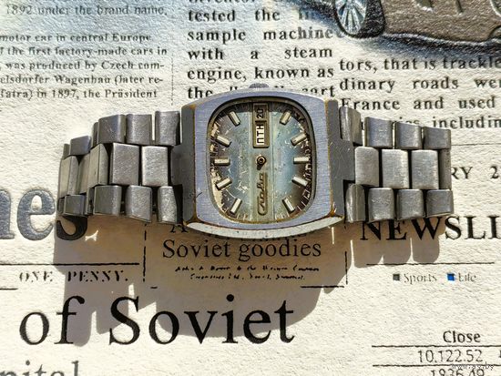 Механизм (часть механизма) с корпусом и браслетом от наручных механических часов Слава (автоподзавод). #1