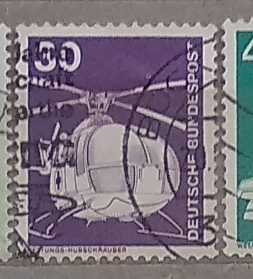 Авиация вертолеты Германия ФРГ  1975  год  лот 4