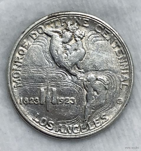 1/2 доллара 1923 США доктрина Монро яркая! Серебро!