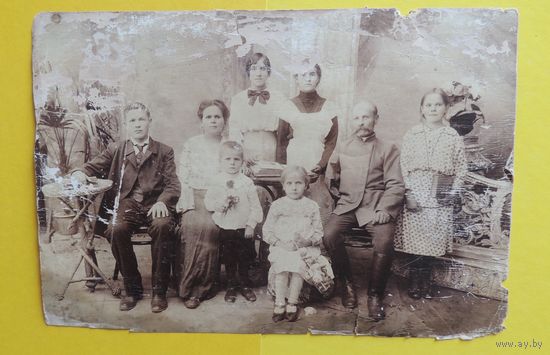 Фото большое "Семья", до 1917 г., 23*16 см