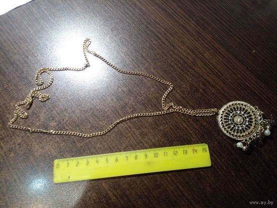 Цепочка 82 см и кулон металл