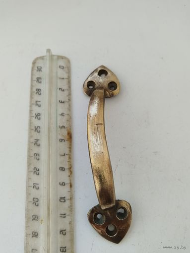 Старинная мебельная ручка, бронза.