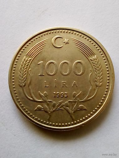 Турция 1000 лир 1993 г.