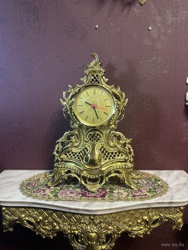 Настольные часы, латунь, кварц, Европа, много лотов с рубля
