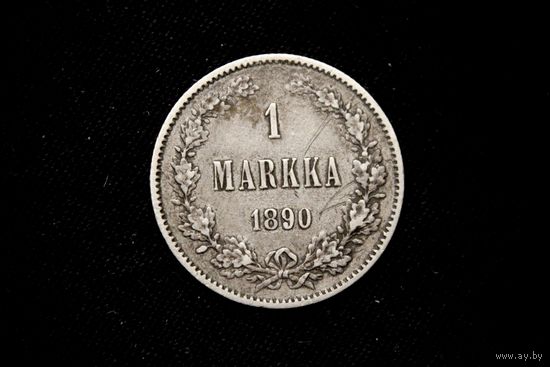1 марка 1890 г. Финляндия (Российская Империя), Александр III