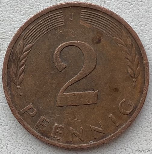 Германия 2 пфеннига 1980 г. J