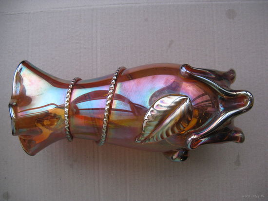 Ваза времён СССР цветное стекло