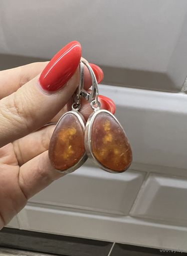 Старинные серьги 925 проба