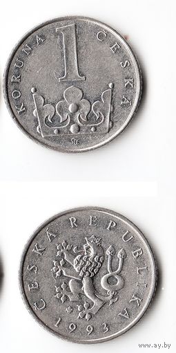 1 крона Чехия 1993 года