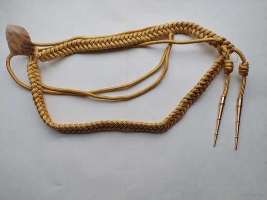 Аксельбант металлизированный, жёлтый, 2 подвеса