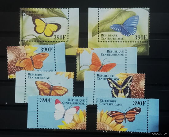 ЦАР Фауна Бабочки 2000  2363/70 MNH