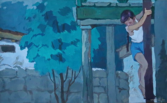 Рисунок к деафильму "Нонка"художник Афанасьева Н. А.1964 год Наследие СССР