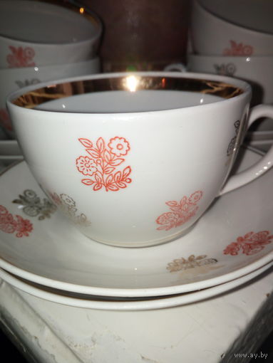 ЧАШКА+БЛЮДЦЕ ПОЛОННОЕ 1980Г.