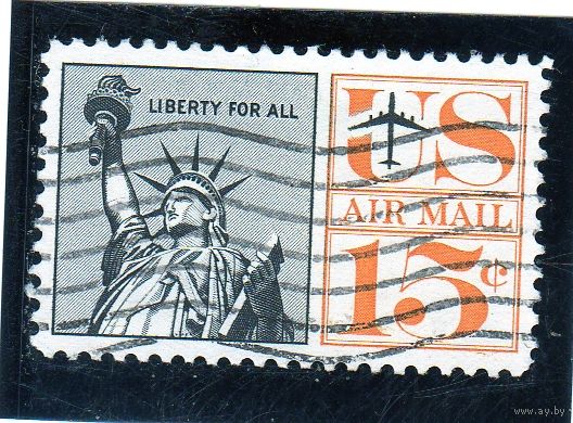 США. Ми-764. Статуя Свободы. Серия: Авиапочта 1952-1967. 1961.