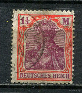 Рейх (Веймарская республика) - 1920/1921 - Аллегория 1 1/4M - [Mi.151] - 1 марка. Гашеная.  (Лот 22JK)-TG2P36