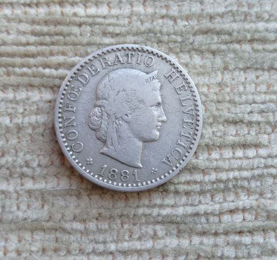Werty71 Швейцария 20 раппенов 1881 рапп