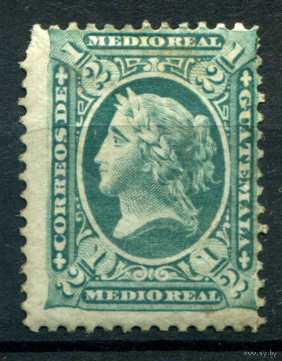 Гватемала - 1875г. - аллегория свободы, 1/2 R - 1 марка - MH [Mi 8]. #4-W1-115-A-1