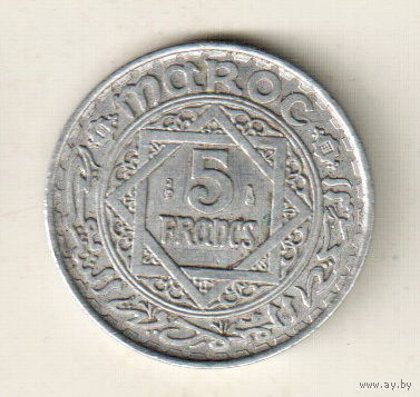 Марокко 5 франк 1951
