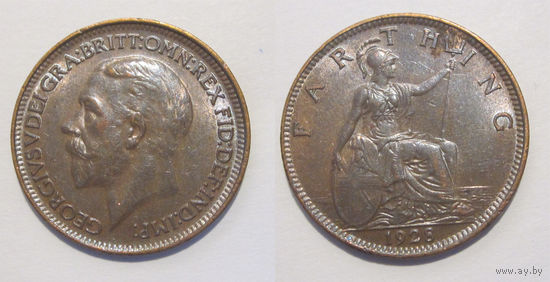 Великобритания - Farthing 1928 aUNC