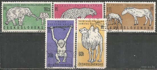 Чехословакия. Пражский зоопарк. 1962г. Mi#1336-40.