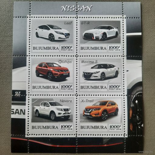 Бурунди 2018. Буджумбура. Автомобили Nissan. Малый лист