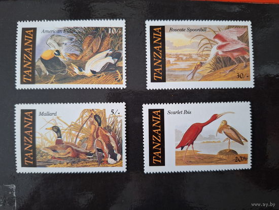 Марки птицы Танзания - фауна пернатые, утки и др