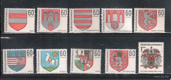 Чехословакия-1968,(Мих.1819-1828)  ** , Гербы (полная серия)