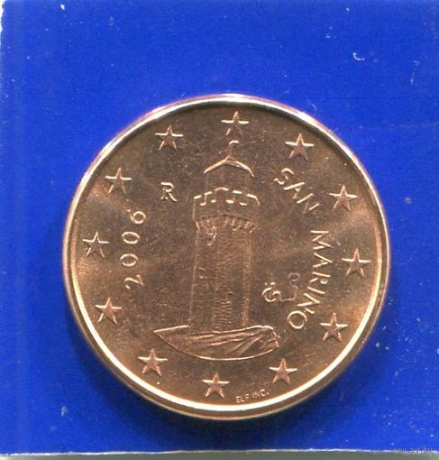 Сан Марино 1 евроцент 2006 UNC