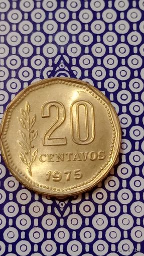 Аргентина  20 сентаво 1975