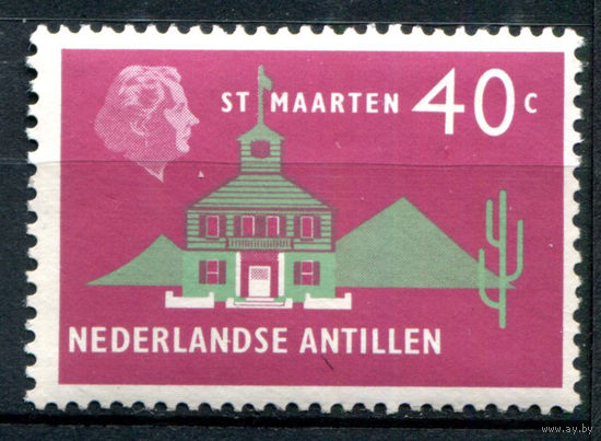 Нидерландские Антильские острова - 1958/59г. - ландшафты, архитектура, 40 с - 1 марка - MLH [Mi 80]. #3-WB-93-A-1
