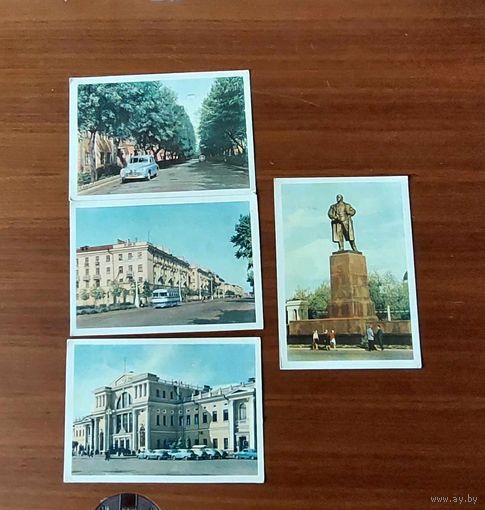 Паштоўкі. Гомель 4 шт. Открытки. Фота Ананьевы. 1961 год