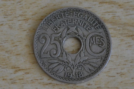 Франция 25 сантимов 1918