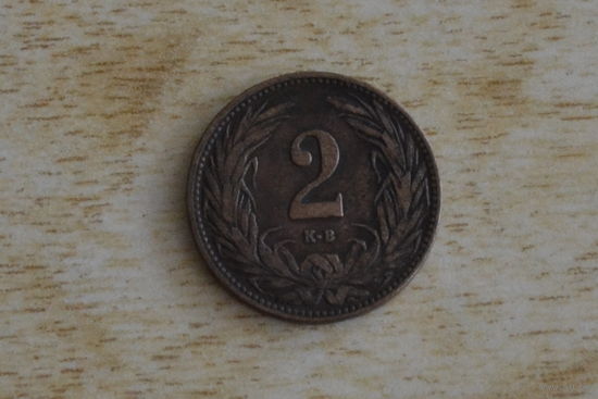 Венгрия 2 филлера 1908