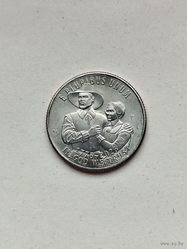 25 центов США. Договор на борту Мейфлауэра.