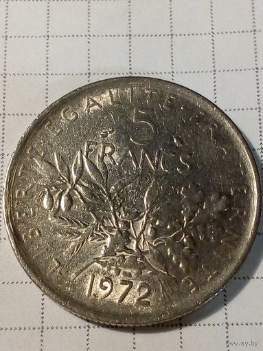 5 франков Франция 1972 год