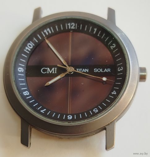 Часы "CMI" солнечная батарея,титановый корпус
