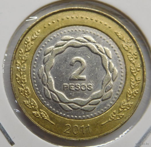 Аргентина 2 песо 2011 г