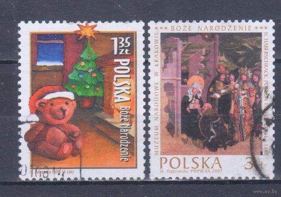 [769] Польша 2007. Рождество.Живопись. Гашеная серия.