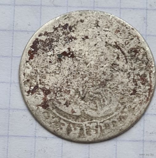 6 грошей 1668 год. Шестак.