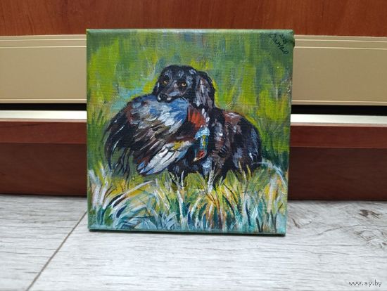 Авторская картина 15x15 темпера