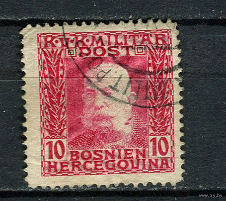 Босния и Герцоговина (Австро-венгерская администрация) - 1912/1914 - Кайзер Франц Иосиф I 10H - [Mi.69] - 1 марка. Гашеная.  (Лот 66CX)