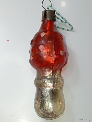 Ёлочная игрушка - Гриб , СССР .