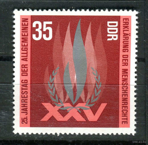 ГДР - 1973г. - 25 лет всемирной декларации прав человека ООН - полная серия, MNH [Mi 1898] - 1 марка