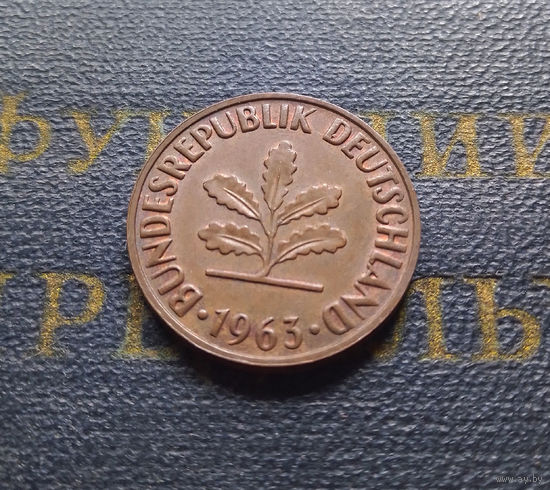 2 пфеннига 1963 (G) Германия ФРГ #03 AU