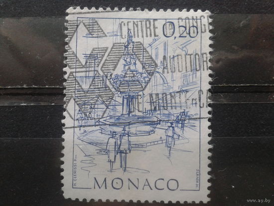 Монако, 1984. Вид Монако, площадь