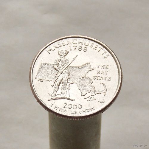 США 25 центов 2000 P Массачусетс