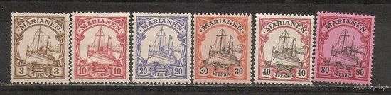 ФФ4 Германские Марианские острова 1900 Корабли следы от наклеек