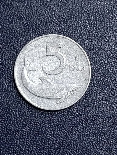 5 лир Италия. 1953г.