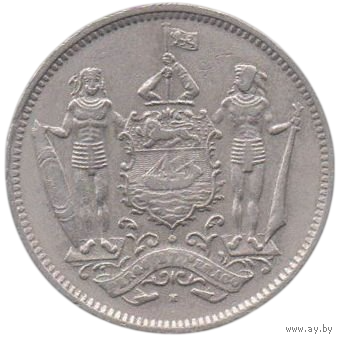 Компания Британского Северного Борнео (Протекторат Британское Северное Борнео). 5 центов 1903. Редкая. Корабль. Парусник.